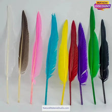 Cargar imagen en el visor de la galería, L/R/W 30-35 cm White and other colors goose primary feathers for arrow fletching or feather pen/fan Wholesale Amounts-NaturalMateriaStudio-NaturalMateriaStudio