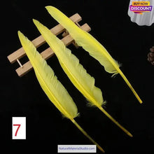 Load image into Gallery viewer, L/R/W 30-35 cm White and other colors goose primary feathers for arrow fletching or feather pen/fan Wholesale Amounts-NaturalMateriaStudio-NaturalMateriaStudio