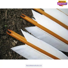Carica l'immagine nel visualizzatore di Gallery, L/R/W 30-35 cm White and other colors goose primary feathers for arrow fletching or feather pen/fan Wholesale Amounts-NaturalMateriaStudio-NaturalMateriaStudio