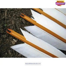 Load image into Gallery viewer, L/R/W 30-35 cm White and other colors goose primary feathers for arrow fletching or feather pen/fan Wholesale Amounts-NaturalMateriaStudio-NaturalMateriaStudio
