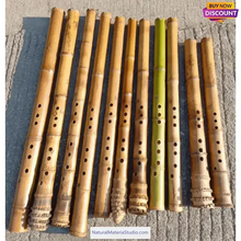 Load image into Gallery viewer, Premium hand-straightened L29"-39"(75-100 cm)ID(1.6-2.5cm)Madake Bamboo with Root Ball for Shakuhachi and Flute Making-NaturalMateriaStudio-NaturalMateriaStudio