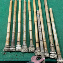 Cargar imagen en el visor de la galería, Bambú Madake de primera calidad, enderezado a mano, de 75 a 100 cm de largo y 1,6 a 2,5 cm de diámetro interno, con cepellón, para la fabricación de shakuhachi y flautas.