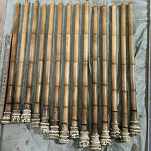 Carregar imagem no visualizador da Galeria, Premium hand-straightened L29"-39"(75-100 cm)ID(1.2-2.5cm)Madake Bamboo with Root Ball for Shakuhachi and Flute Making NaturalMateriaStudio