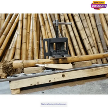 Cargar imagen en el visor de la galería, Premium hand-straightened L29"-39"(75-100 cm)ID(1.6-2.5cm)Madake Bamboo with Root Ball for Shakuhachi and Flute Making-NaturalMateriaStudio-NaturalMateriaStudio