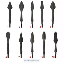 Cargar imagen en el visor de la galería, Premium Vintage Style High Carbon Steel Arrowheads Screw-In Broadheads for OD7.8mm Arrows-NaturalMateriaStudio-NaturalMateriaStudio