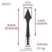 Cargar imagen en el visor de la galería, Premium Vintage Style High Carbon Steel Arrowheads Screw-In Broadheads for OD7.8mm Arrows-NaturalMateriaStudio-NaturalMateriaStudio