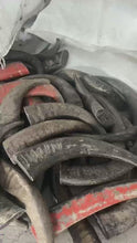 Load and play video in Gallery viewer, L 15-25cm Dia.3.5-5.0cm Raw Black Water Buffalo Horn Tips for Crafting