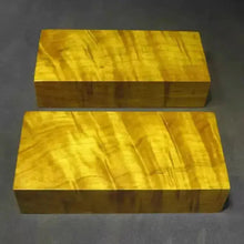 Load image into Gallery viewer, Varied Size Golden Silk Nanmu Wood Blanks – Rare Water Ripple Grain Exotic Hardwood for Luxury Craftsmanship NaturalMateriaStudio