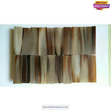 Load image into Gallery viewer, Raw Unpolished Tibet Yak L5.0-22cm Dia.1.8-3.5cm White&Colorful Solid Horn Tips for Crafting-NaturalMateriaStudio-NaturalMateriaStudio