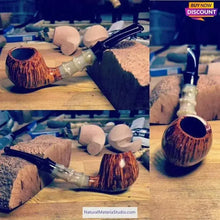 Load image into Gallery viewer, Raw Unpolished Tibet Yak L5.0-22cm Dia.1.8-3.5cm White&Colorful Solid Horn Tips for Crafting-NaturalMateriaStudio-NaturalMateriaStudio