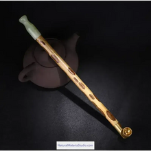 Carica l'immagine nel visualizzatore di Gallery, Selected D 0.4-1.3cm L18-150cm Red and Black speckled/Spot Bamboo Stems for Pipe Makers&Crafts making-NaturalMateriaStudio-NaturalMateriaStudio