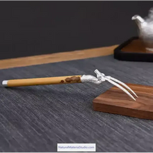 Carica l'immagine nel visualizzatore di Gallery, Selected D 0.4-1.3cm L18-150cm Red and Black speckled/Spot Bamboo Stems for Pipe Makers&Crafts making-NaturalMateriaStudio-NaturalMateriaStudio