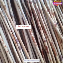Carica l'immagine nel visualizzatore di Gallery, Selected D 0.4-1.3cm L18-150cm Red and Black speckled/Spot Bamboo Stems for Pipe Makers&Crafts making-NaturalMateriaStudio-NaturalMateriaStudio