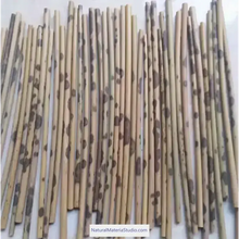Charger l'image dans la galerie, Selected D 0.4-1.3cm L18-150cm Red and Black speckled/Spot Bamboo Stems for Pipe Makers&Crafts making-NaturalMateriaStudio-NaturalMateriaStudio