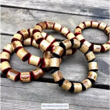 Charger l'image dans la galerie, Selected D 0.4-1.3cm L18-150cm Red and Black speckled/Spot Bamboo Stems for Pipe Makers&Crafts making-NaturalMateriaStudio-NaturalMateriaStudio