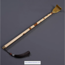 Cargar imagen en el visor de la galería, Selected D 0.4-1.3cm L18-150cm Red and Black speckled/Spot Bamboo Stems for Pipe Makers&Crafts making-NaturalMateriaStudio-NaturalMateriaStudio