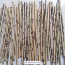 Charger l'image dans la galerie, Selected D 0.4-1.3cm L18-150cm Red and Black speckled/Spot Bamboo Stems for Pipe Makers&Crafts making-NaturalMateriaStudio-NaturalMateriaStudio