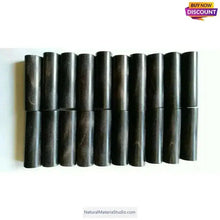 Lade das Bild in den Galerie-Viewer, Premium Long (10cm/3.94")Varied Dia.Water Black Buffalo Horn Rolls for Knife and Pipe Makers-NaturalMateriaStudio-NaturalMateriaStudio