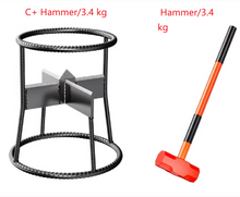 Charger l'image dans la galerie, Fendeur de bûches manuel SteelForce Pro robuste avec ensemble marteau de sécurité