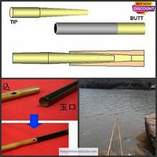 Load image into Gallery viewer, Tenkara Bamboo Fishing Rod 2 Piece L1.5-2.1 meter(59"-83")with buddha bamboo handles wholesale amounts-NaturalMateriaStudio-NaturalMateriaStudio