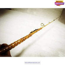 Load image into Gallery viewer, Tenkara Bamboo Fishing Rod 2 Piece L1.5-2.1 meter(59"-83")with buddha bamboo handles wholesale amounts-NaturalMateriaStudio-NaturalMateriaStudio