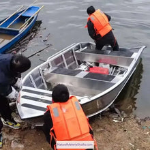 Load image into Gallery viewer, Unique Supply 2 sections L3.6-4.2meters Vehicle-mounted portable aluminum stackable boats (4-6adults)+Free Ultimate Boating Companion Kit-NaturalMateriaStudio-NaturalMateriaStudio