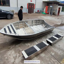 Load image into Gallery viewer, Unique Supply 2 sections L3.6-4.2meters Vehicle-mounted portable aluminum stackable boats (4-6adults)+Free Ultimate Boating Companion Kit-NaturalMateriaStudio-NaturalMateriaStudio