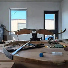 Load image into Gallery viewer, Unique Supply 4 Vaired Style Traditional Smoked Bamboo Horn Bow Core Semi-Finished Kit NaturalMateriaStudio
