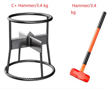 Cargar imagen en el visor de la galería, SteelForce Pro High-Efficiency Heavy Duty Manual Log Splitter & Large Dia. Bamboo Cutter with Safety Hammer Set NaturalMateriaStudio
