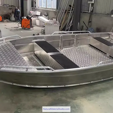 Load image into Gallery viewer, Unique Supply Custom Handmade Aluminum Alloy Boat / Speedboat / Fishing Boat / Rescue Boat / Farming Boat(Without Engine)-NaturalMateriaStudio-NaturalMateriaStudio