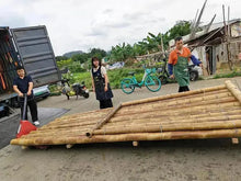 Load image into Gallery viewer, Unique supply flat style bamboo rafts with railing for 2-6 Persons & customized+Free Ultimate Raft Companion Kit NaturalMateriaStudio