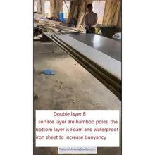 Cargar imagen en el visor de la galería, Unique supply of flat style bamboo rafts:4mx1.5m&4mx2.0m can be customized(4-6adults)+Free Ultimate Boating Companion Kit-NaturalMateriaStudio-NaturalMateriaStudio