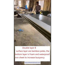 이미지를 갤러리 뷰어에 로드 , Unique supply of flat style bamboo rafts:4mx1.5m&4mx2.0m can be customized(4-6adults)+Free Ultimate Boating Companion Kit-NaturalMateriaStudio-NaturalMateriaStudio