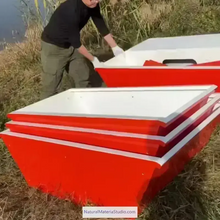 이미지를 갤러리 뷰어에 로드 , Unique Supply 2 sections L3.6-4.2meters Vehicle-mounted portable aluminum stackable boats (4-6adults)+Free Ultimate Boating Companion Kit-NaturalMateriaStudio-NaturalMateriaStudio