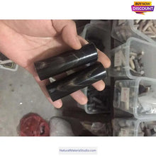 Carica l'immagine nel visualizzatore di Gallery, Vaired shapes 3x6.5cm of Square/Roll/Tips Water Black Buffalo Horn Material for Pipe Makers and Artisans-NaturalMateriaStudio-NaturalMateriaStudio