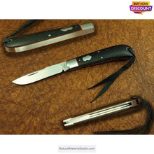 Cargar imagen en el visor de la galería, Vaired size 5x20cm Water Black Bufallo horn Scales for making bow/knife handles ring/eyeglass frame-NaturalMateriaStudio-NaturalMateriaStudio