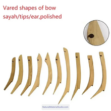 이미지를 갤러리 뷰어에 로드 , Varied Shapes Wood Bows Sayah/Tips/Ears and Bow Handles for Making Traditional Bows-NaturalMateriaStudio-NaturalMateriaStudio