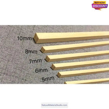 Carica l'immagine nel visualizzatore di Gallery, Varied Size 0.5-1.0cm Square Bamboo Strips (Length 39.4"/100cm) for Diverse DIY Projects-NaturalMateriaStudio-NaturalMateriaStudio