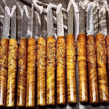 画像をギャラリービューアに読み込む, Varied Size Golden Silk Nanmu Wood Blanks – Rare Water Ripple Grain Exotic Hardwood for Luxury Craftsmanship NaturalMateriaStudio