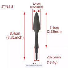 Ladda upp bild till gallerivisning, Premium Vintage Style High Carbon Steel Arrowheads Screw-In Broadheads for OD7.8mm Arrows-NaturalMateriaStudio-NaturalMateriaStudio