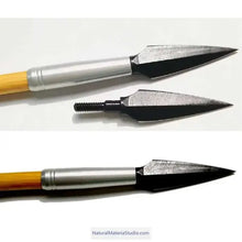 Indlæs billede til gallerivisning Premium Vintage Style High Carbon Steel Arrowheads Screw-In Broadheads for OD7.8mm Arrows-NaturalMateriaStudio-NaturalMateriaStudio