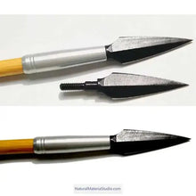 Ladda upp bild till gallerivisning, Premium Vintage Style High Carbon Steel Arrowheads Screw-In Broadheads for OD7.8mm Arrows-NaturalMateriaStudio-NaturalMateriaStudio