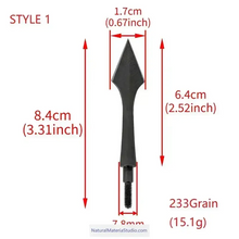Ladda upp bild till gallerivisning, Premium Vintage Style High Carbon Steel Arrowheads Screw-In Broadheads for OD7.8mm Arrows-NaturalMateriaStudio-NaturalMateriaStudio