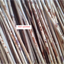 Cargar imagen en el visor de la galería, Selected Premium Red and Black speckled/Spot Bamboo Stems for Pipe Makers&amp;Crafts making
