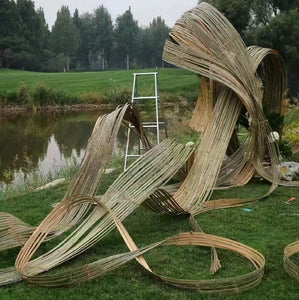 Longueur de taille rare et complète: 195 cm/77 "bandes/appartements de bambou écorchés pour l'artisanat de tissage de bambou-vente en gros