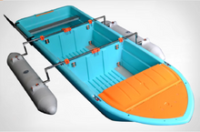 Cargar imagen en el visor de la galería, Car-mounted Portable 4-sections Detachable Combination Fishing Boat Length 3.0meters
