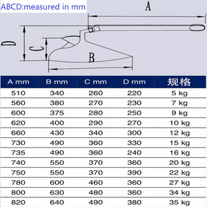 Ancora CQR Variegata Premium & Ancora Bruce in Acciaio Inossidabile 316 (1,0–40 kg per yacht ≤15 m Personalizzabile)