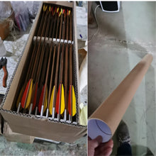 Carica l&#39;immagine nel visualizzatore di Gallery, Handmade Varied Spine(30-90#) Tonkin Bamboo Arrows 33“/39.4” for Longbow Recurve Bow Archery Hunting Can be customized
