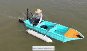 Car-mounted Portable 4-sections Detachable Combination Fishing Boat Length 3.0meters