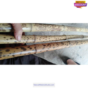 Dia.4-5cm L35-40cm no joints spotted bamboo culm for bamboo fan layer and Customized